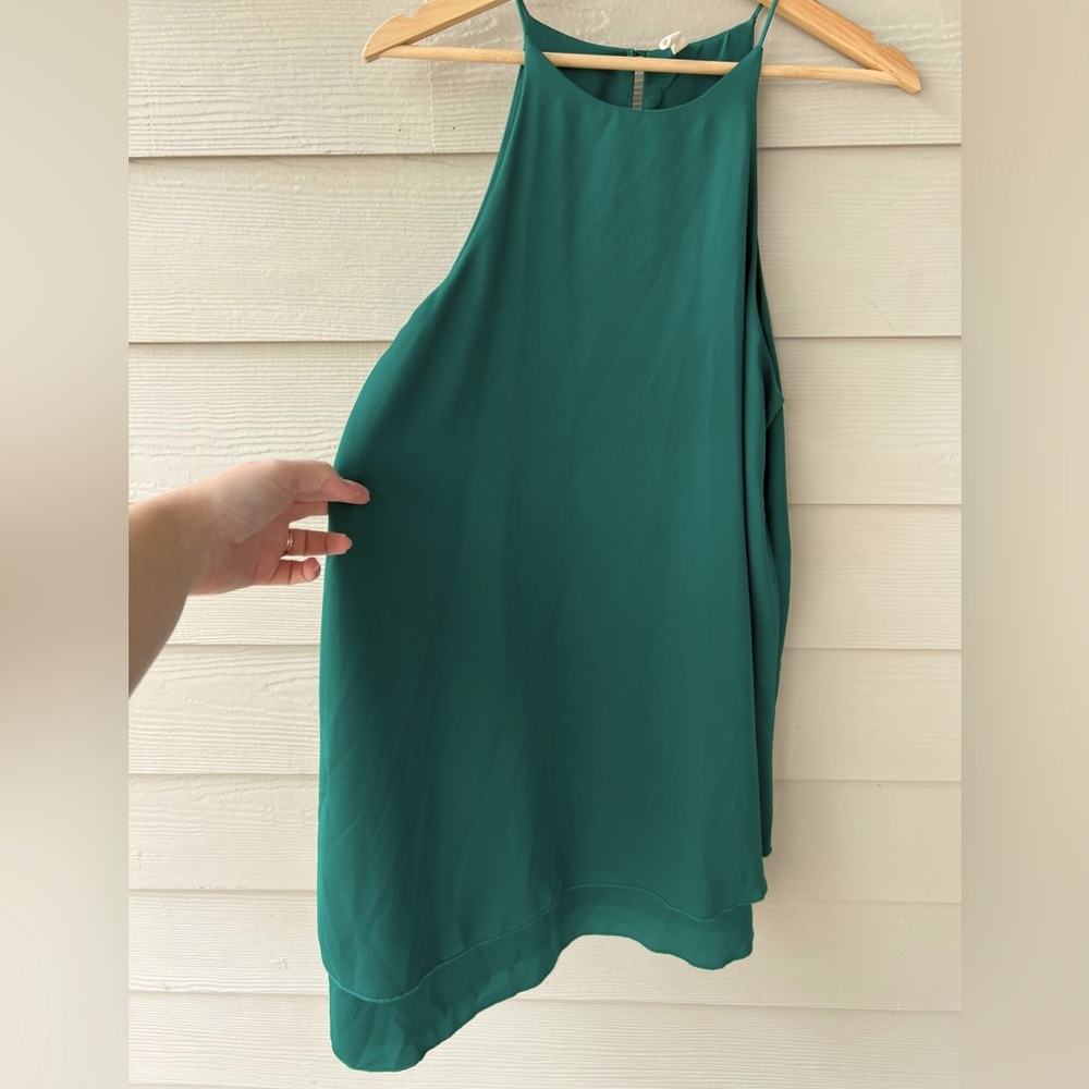Tyche Emerald Green Halter Top dress Size Large